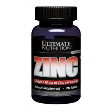 Цинк цитрат, цинк сульфат Zinc Ultimate Nutrition 120 tab