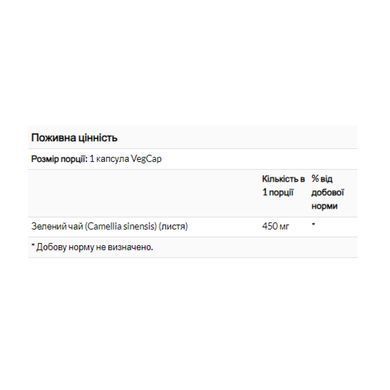 Green Tea Leaf 450mg - 100 vcaps