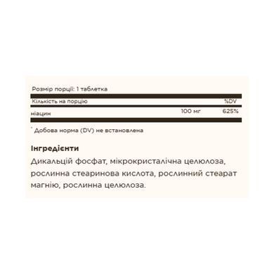 Niacin (Vitamin B3) 100mg - 100 tabs
