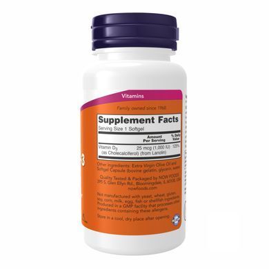 VIT D-3 1000 IU - 180 sgels