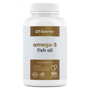 Жирные кислоты Sporter Omega 3 1000 mg Омега 3 90 мягких капсул