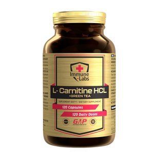 Жироспалювач Immune Labs - L-Carnitine HCL + Green Tea - 120 капсул
