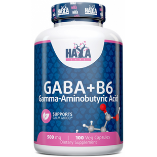 Haya Labs Gaba + B6 500 мг - 100 веган капс