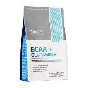 OstroVit BCAA+Glutamine амінокислоти порошок 1 kg полуниця та ягоди