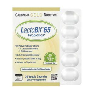California Gold Nutrition LactoBif Probiotics 65 Billion (30 veg caps)