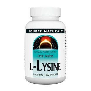 Source Naturals L-Lysine 1000 mg (50 tabs)