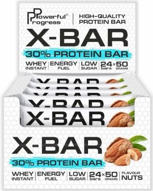 Батончик Powerful Progress 30% Protein Bar X-BAR 50 g (Мігдальний горіх)