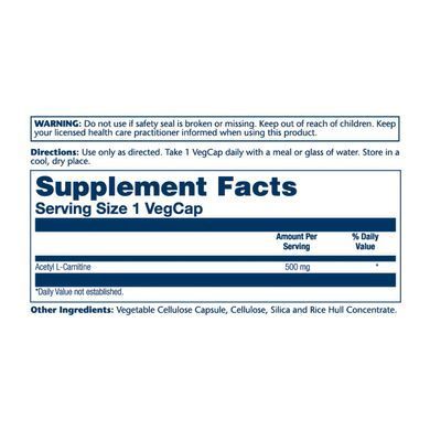 Acetyl L-Carnitine 500mg - 30 vcaps