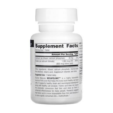 MegaFolinic&trade; 800mcg - 120 tabs