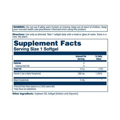 Vitamin E d-Alpha Tocopherol 268mg - 50 softgels