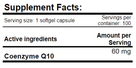 Coenzyme Q10 60mg - 50 софт гель